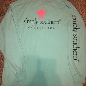 Teal simply southern sweater size XL